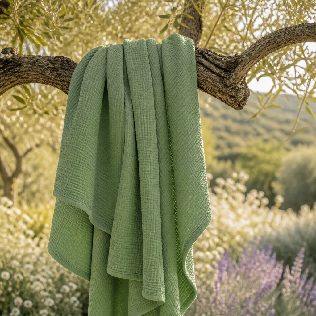 Couverture en mousseline de coton