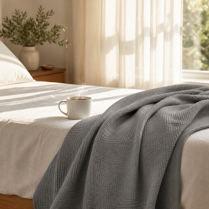 Couverture en mousseline de coton