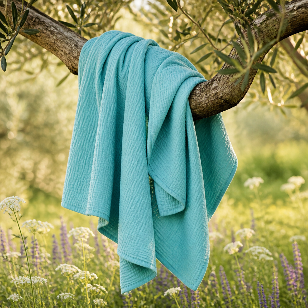 Couverture en mousseline de coton