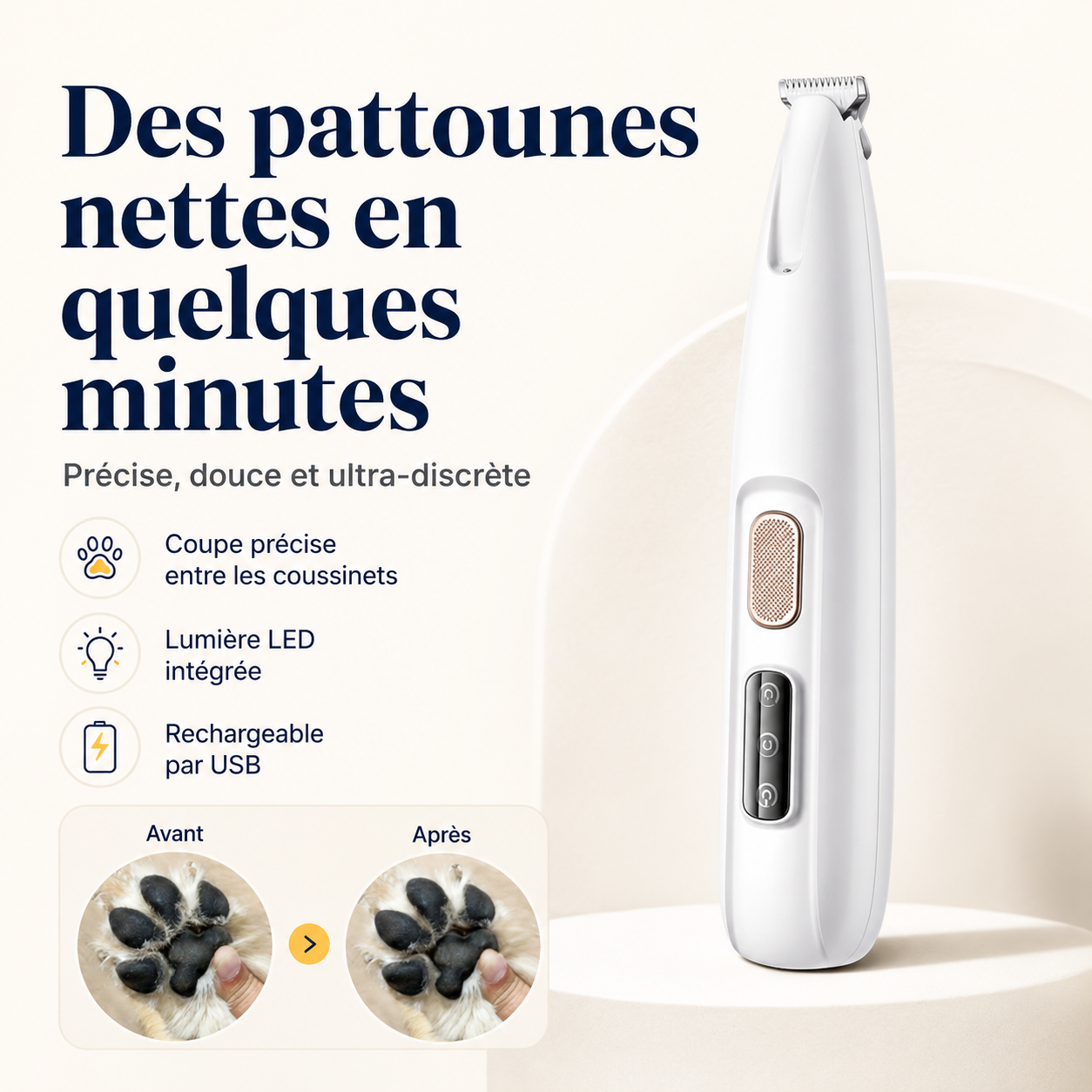 Tondeuse Prunelle : Soin des pattes sans douleur en quelques secondes
