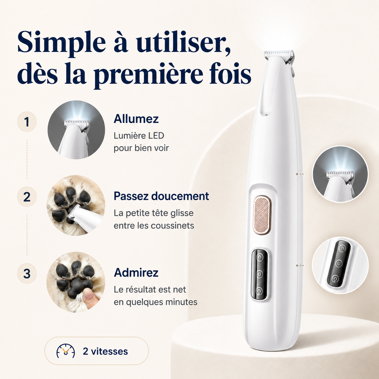 Tondeuse Prunelle : Soin des pattes sans douleur en quelques secondes