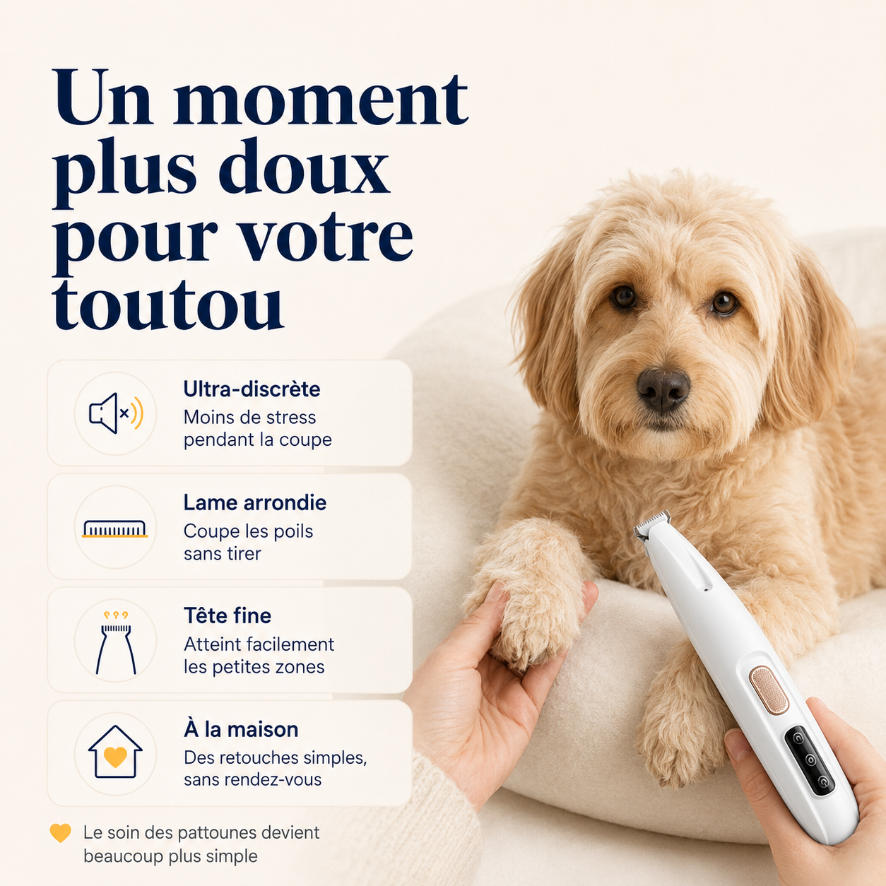 Tondeuse Prunelle : Soin des pattes sans douleur en quelques secondes